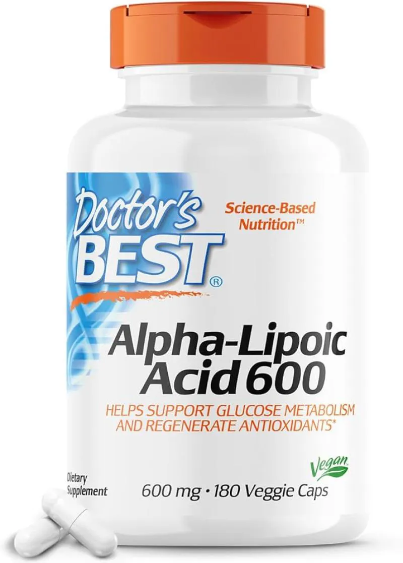 ALPHA LIPOIC ACID ÁCIDO ALFA LIPóICO 600 MG (180 CAPS) DOCTOR'S BEST