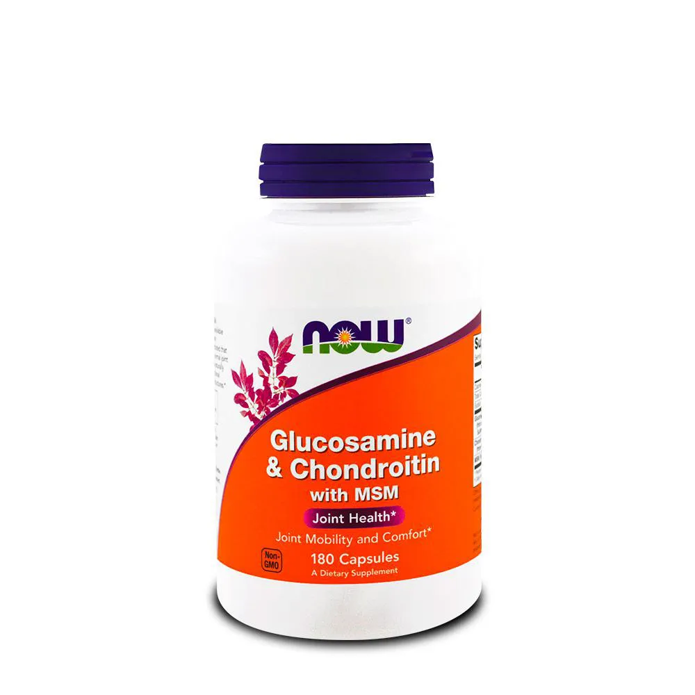 GLUCOSAMINE E CHONDROITIN C/ MSM 180 CAPS NOW FOODS