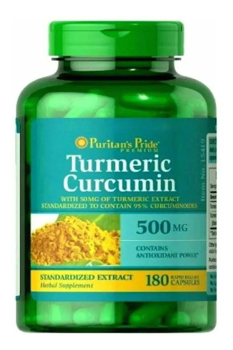 CúRCUMA CURCUMIN TURMERIC 500MG 180 CAPS PURITANS PRIDE