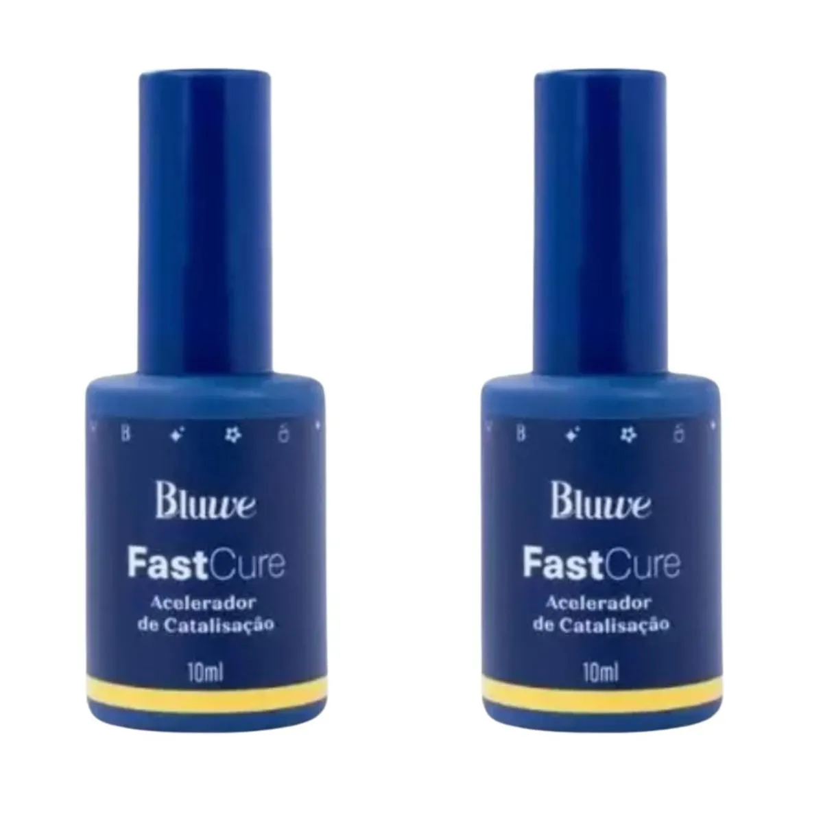 KIT 2 ACELERADOR CATALIZAçãO GEL FASTCURE 10ML  - BLUWE