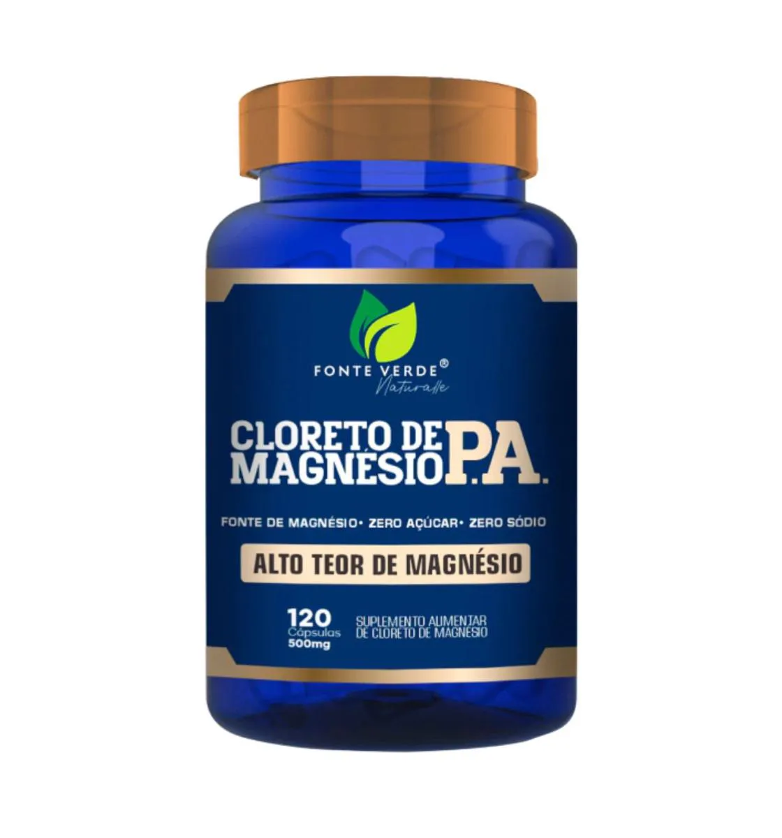 SUPLEMENTO CLORETO DE MAGNéSIO P.A ENCAPSULADO EM Pó 500MG 120 CAPSULAS