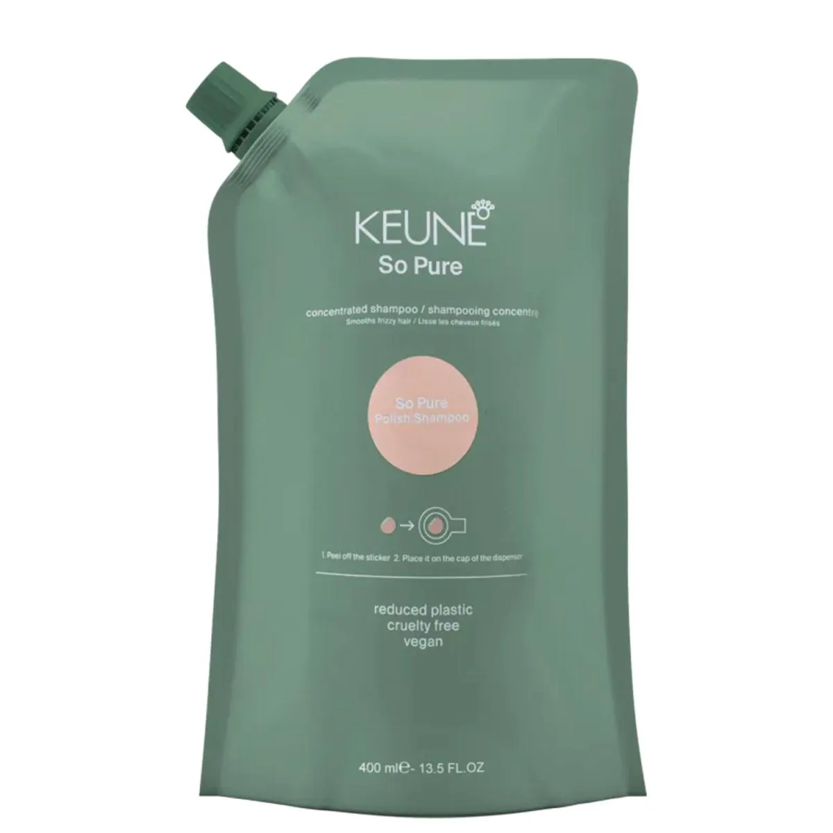 KEUNE SO PURE POLISH REFIL - SHAMPOO 400ML