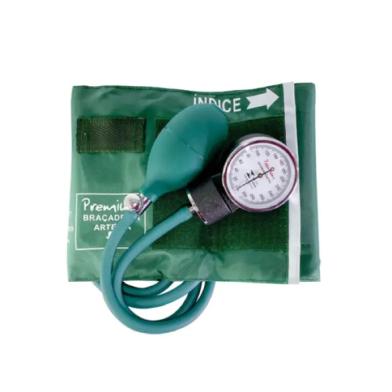 APARELHO DE PRESSãO MANUAL ESFIGMOMANôMETRO PREMIUM VERDE