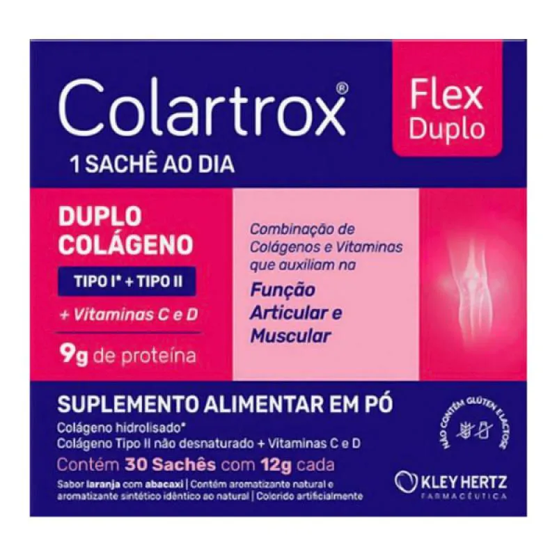 COLARTROX COLáGENO FLEX DUPLO 30 SACHêS - KLEY HERTZ