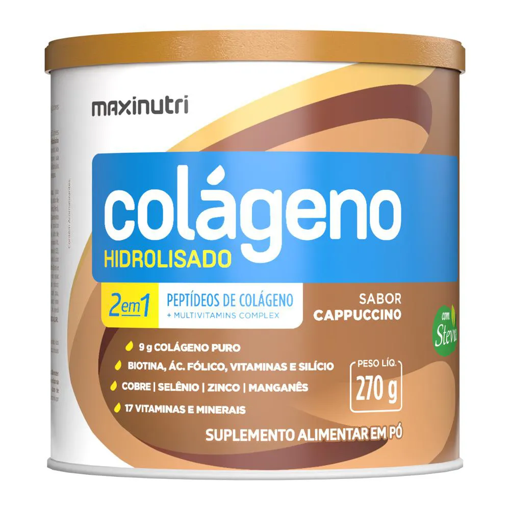 COLAGENO HIDROLISADO SABOR CAPPUCCINO 250G MAXINUTRI