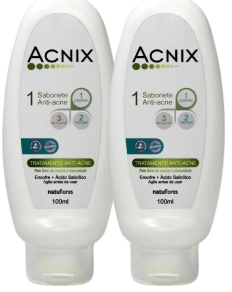 SABONETE ANTIACNE ACNIX 100ML NATUFLORES 2UN