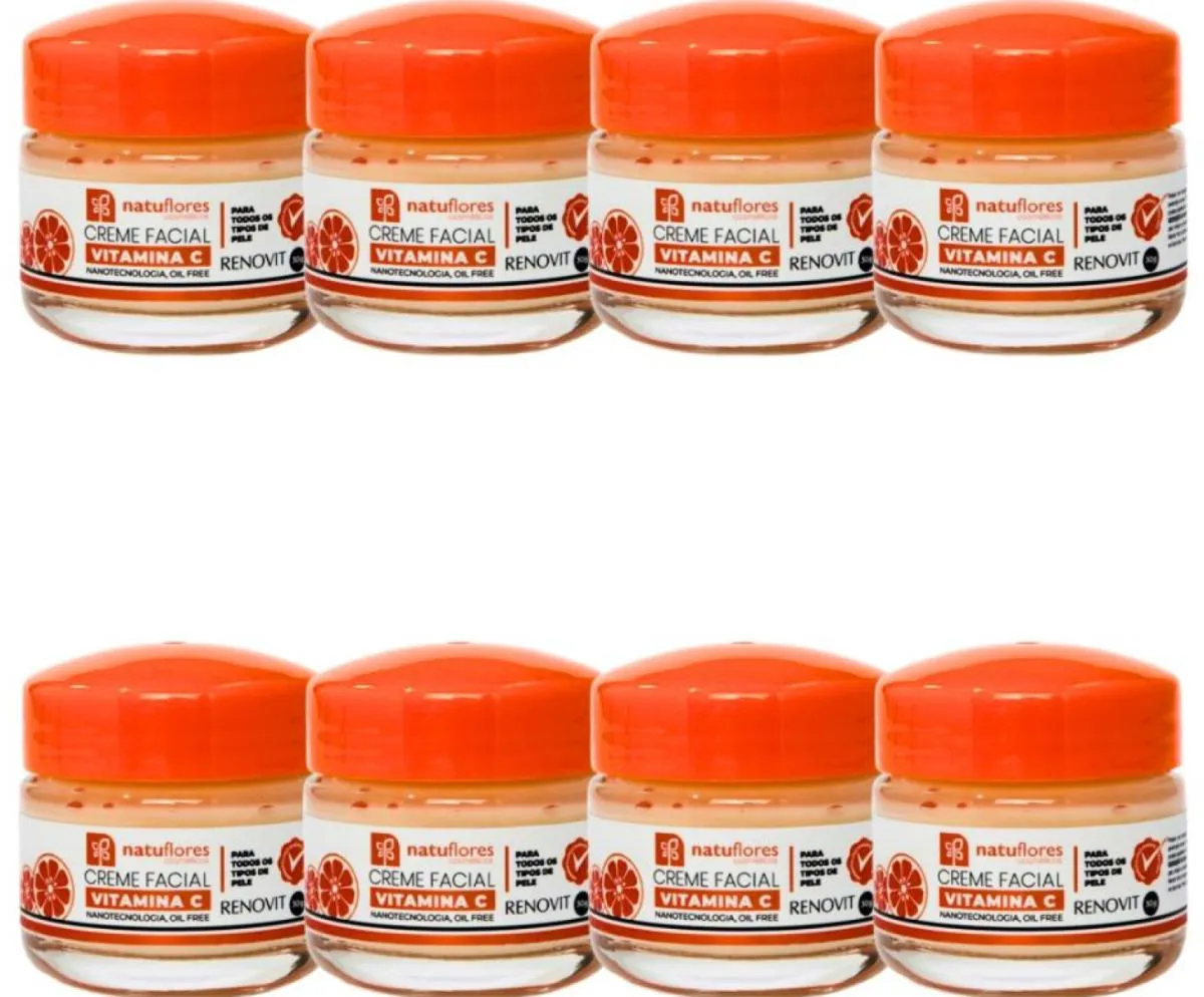 CREME FACIAL VITAMINA C RENOVIT NANOTECNOLOGIA 30GR NATUFLORES 8UN