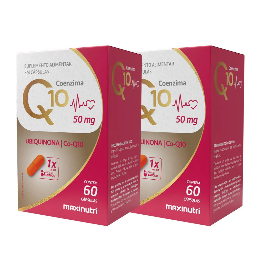 KIT 2 COENZIMA Q10 GOLD 50MG 60 CAPS MAXINUTRI