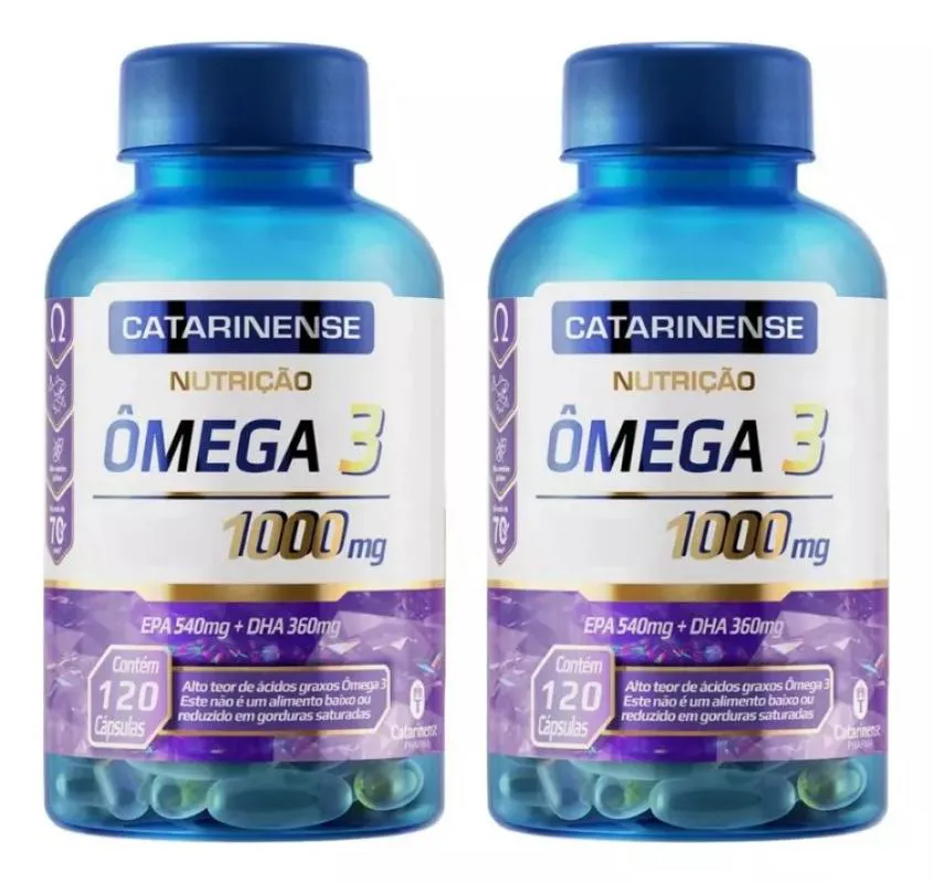 ÔMEGA 3 CATARINENSE 1000MG ORIGINAL ( KIT 2X120 CAPS ) SEM Sabor