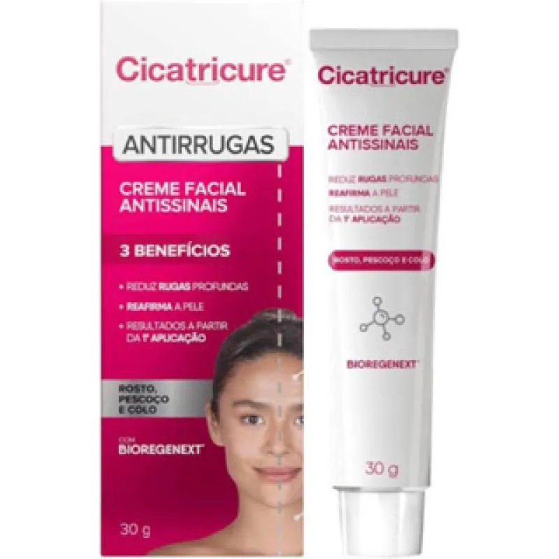 CICATRICURE CREME FACIAL ANTISSINAIS 30G