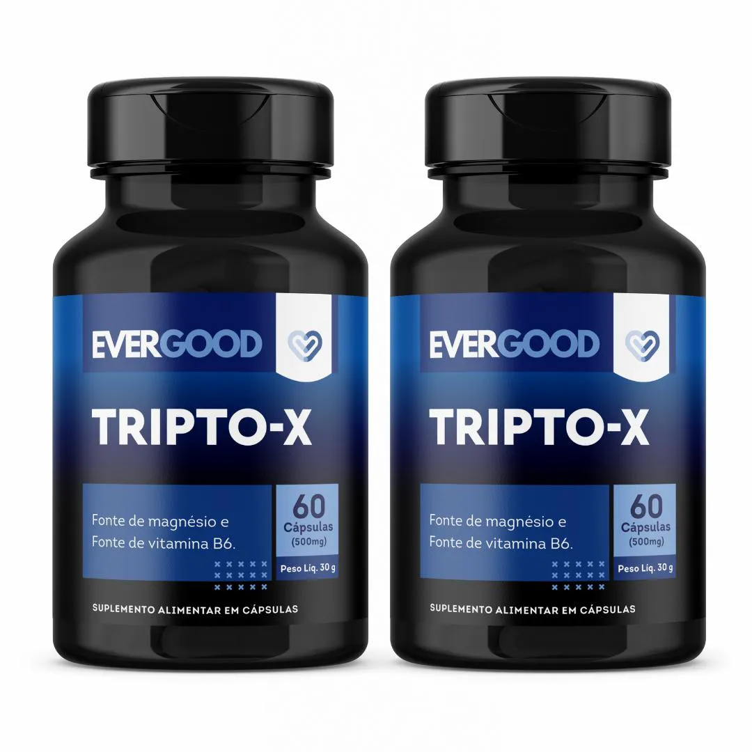 KIT 2 TRIPTO-X 60 CAPS MELATONINA TRIPTOFANO MAGNéSIO VITAMINA B6
