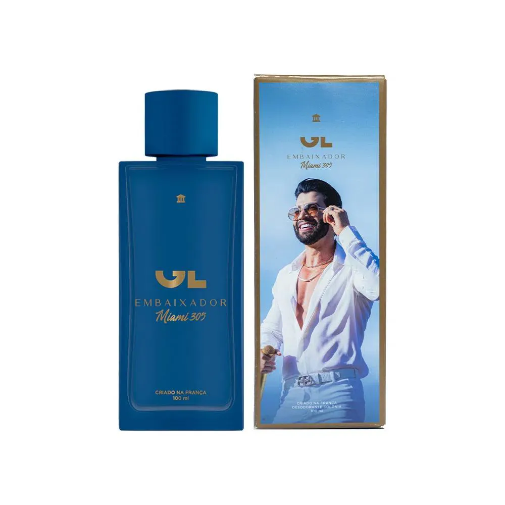 PERFUME GL EMBAIXADOR MIAMI 305 DEO COLôNIA MASCULINO 100ML