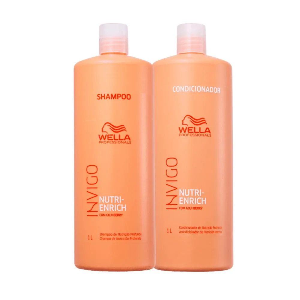 KIT WELLA NUTRI ENRICH SHAMPOO 1L + CONDICIONADOR 1L