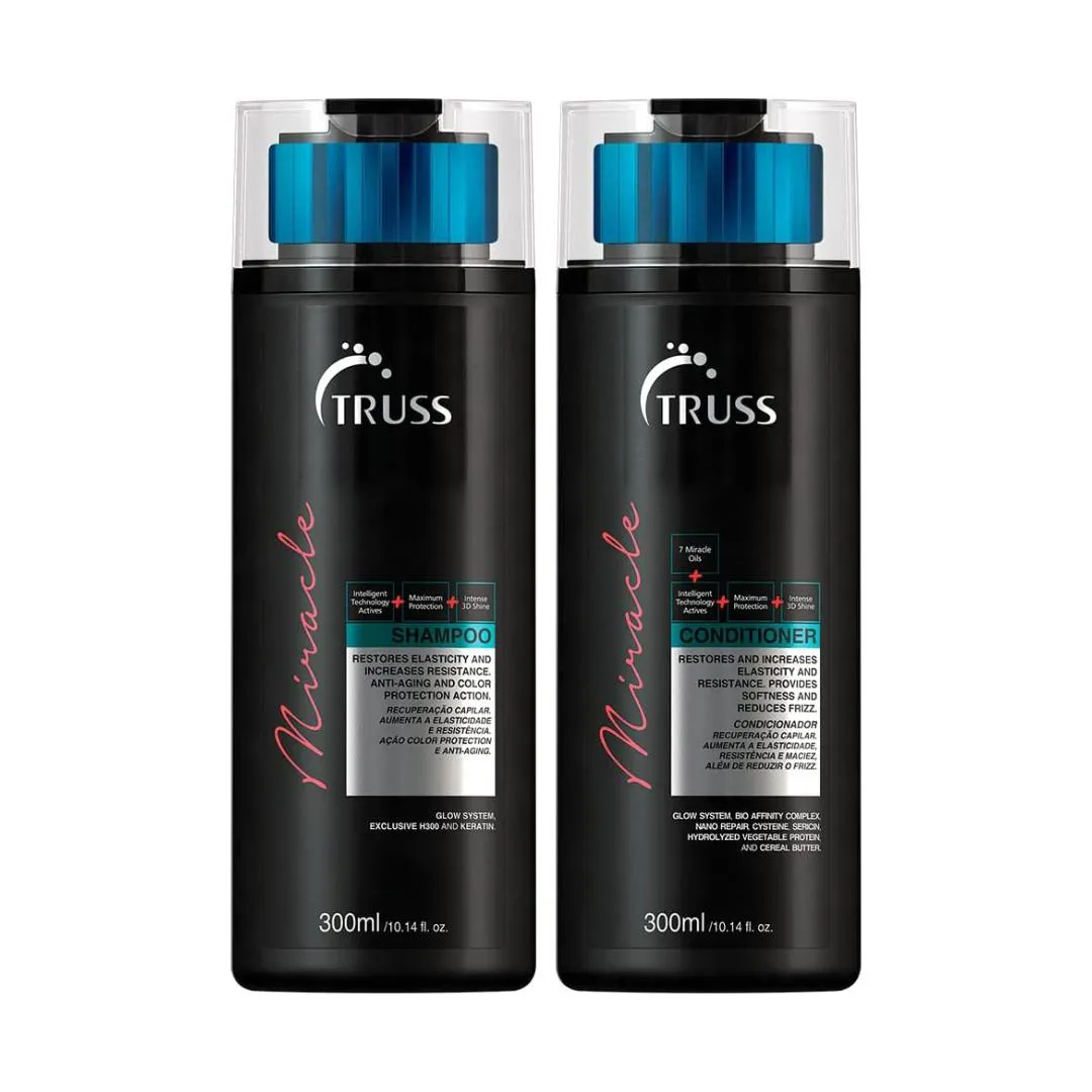 KIT TRUSS MIRACLE SHAMPOO 300ML + CONDICIONADOR 300ML