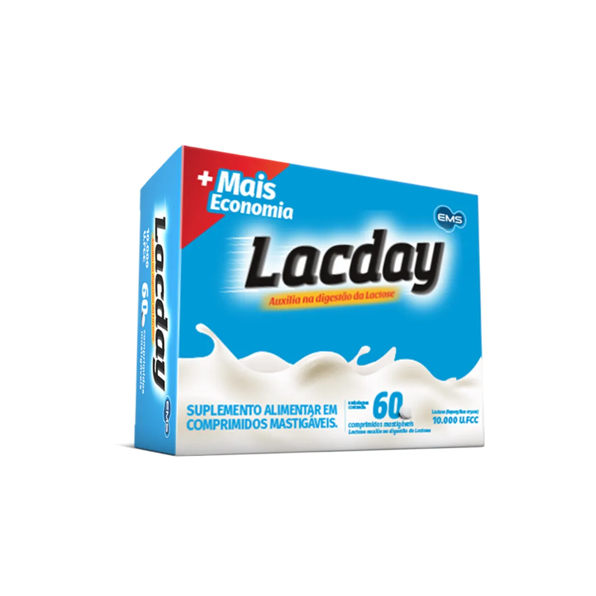 Lacday Enzima Digestiva Lactase 60 Comprimidos Mastigáveis 