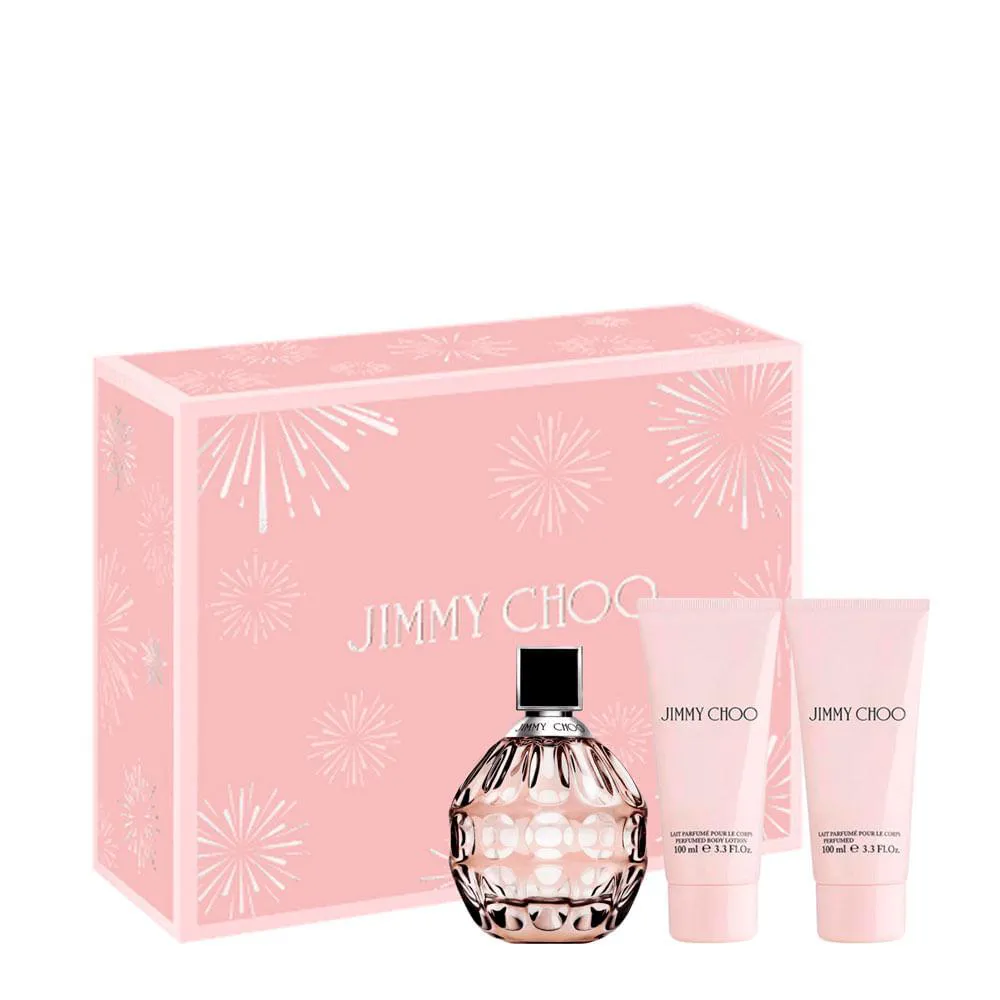 KIT JIMMY CHOO FEMININO - EAU DE PARFUM 100ML + BODY LOTION 100ML + SABONETE 100ML