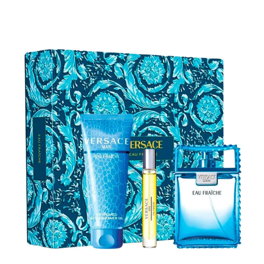 KIT VERSACE EAU FRAICHE - EAU DE TOILETTE 100ML + SHOWER GEL 100ML + MINIATURA 10ML