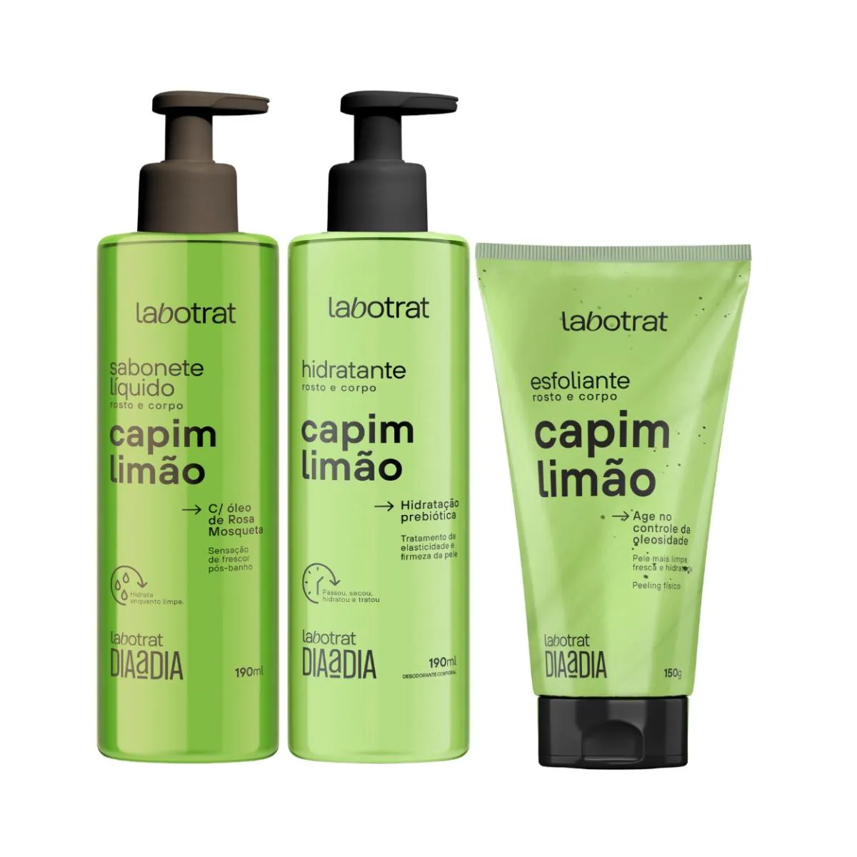 KIT SABONETE HIDRATANTE ESFOLIANTE CAPIM LIMãO LABOTRAT
