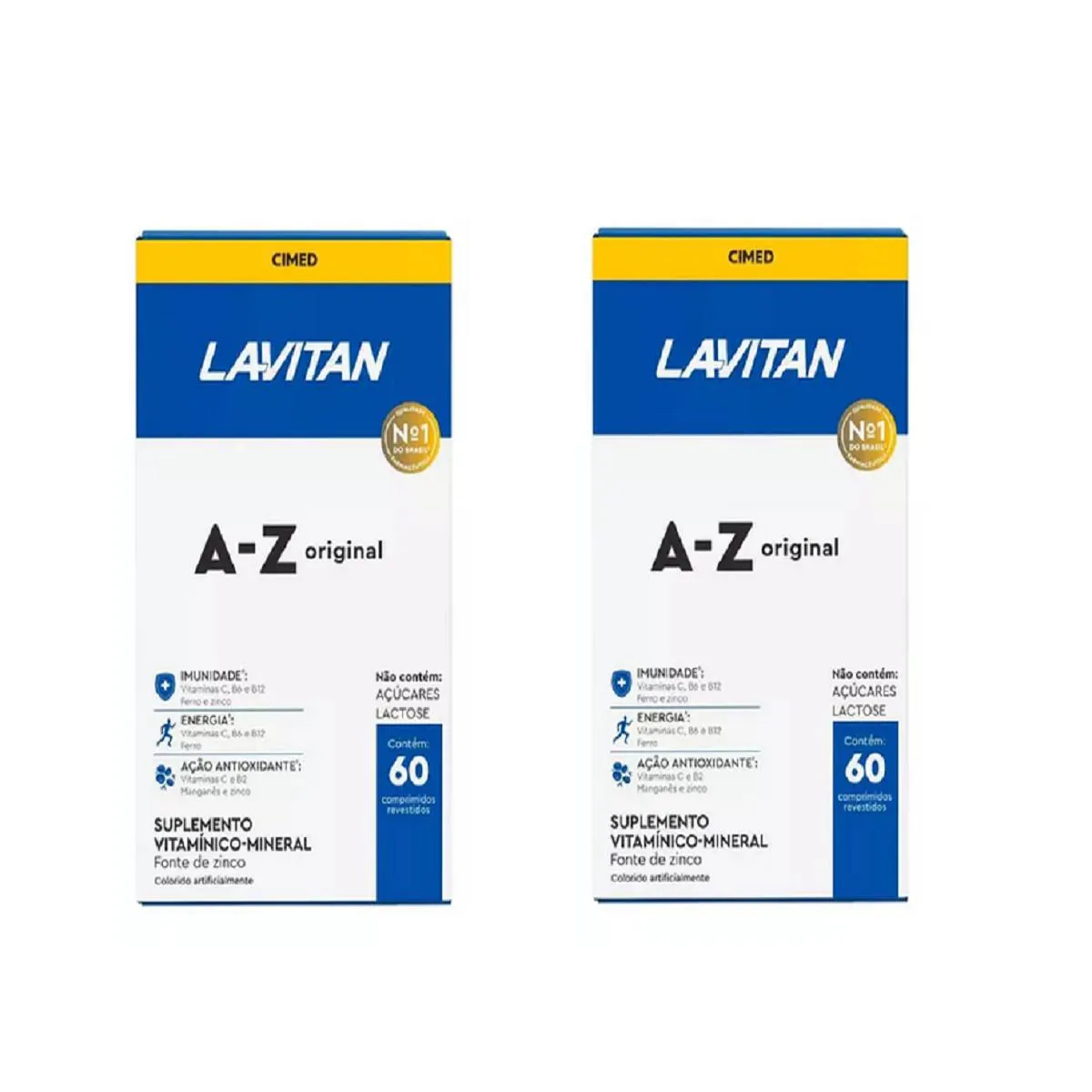 KIT 2 SUPLEMENTO VITAMINA LAVITAN A-Z ORIGINAL 60 CPR- CIMED