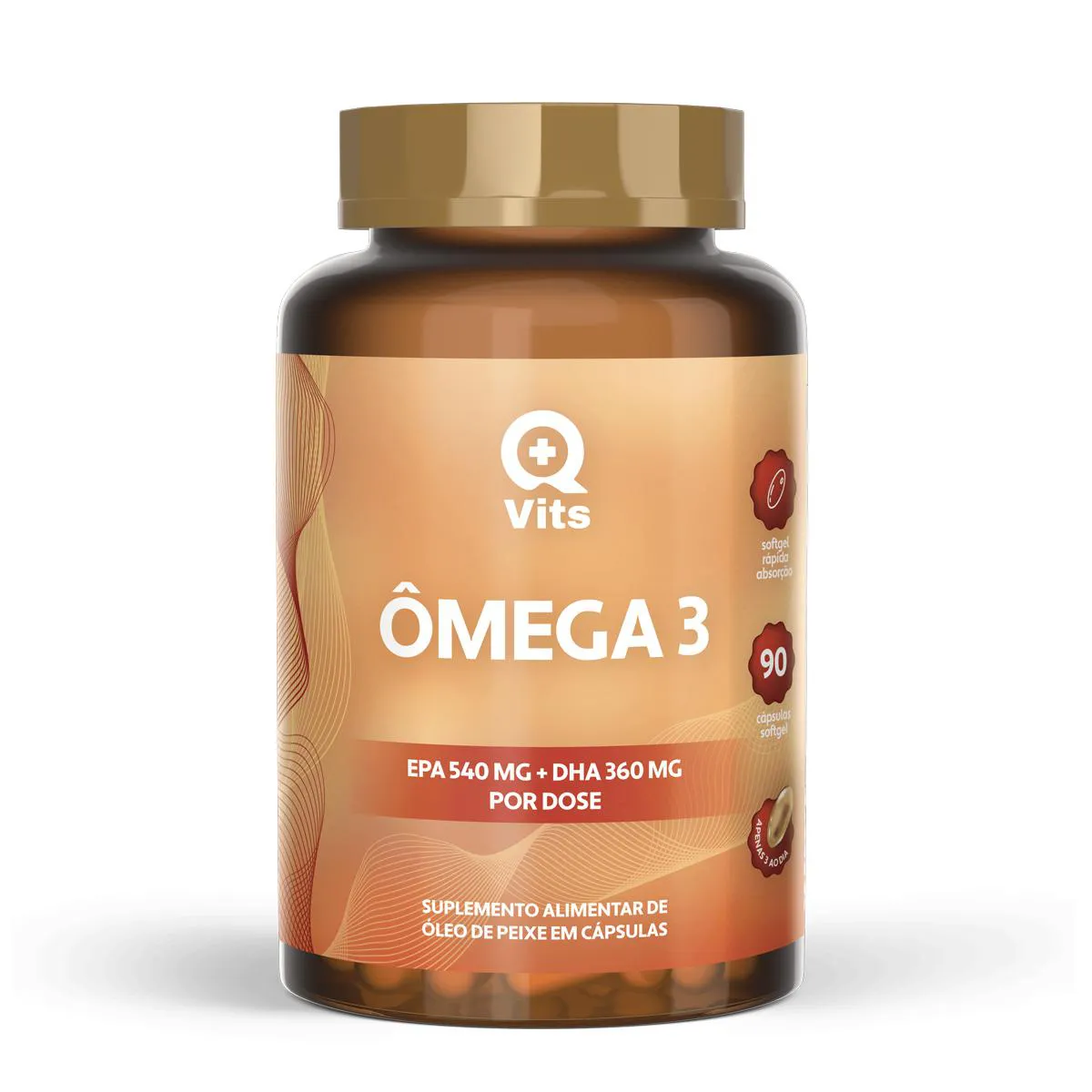ÔMEGA 3 1000MG EPA 540MG DHA 360MG QMAISVITS 90 CáPSULAS SOFTGEL