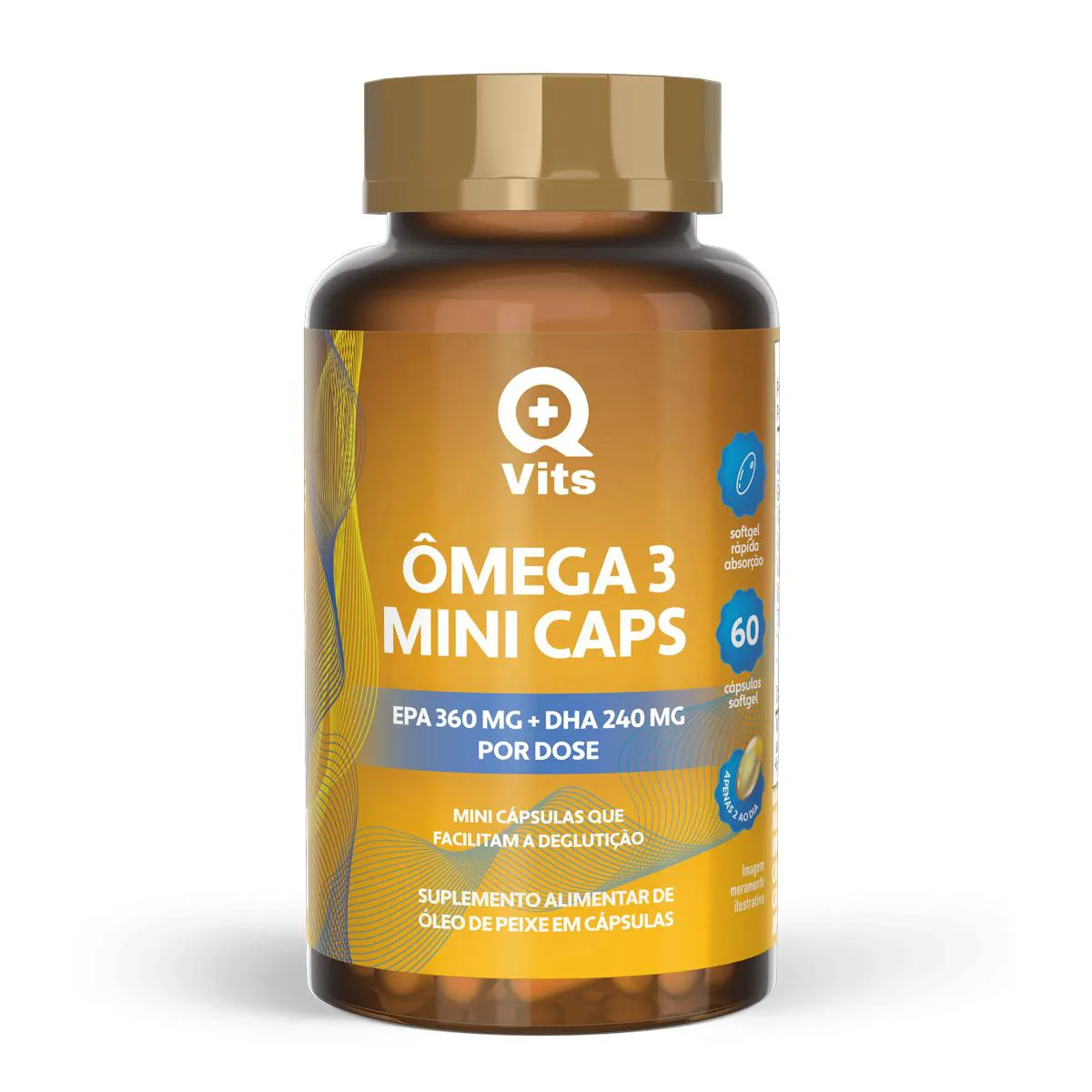 ÔMEGA 3 DHA 360MG EPA 240MG QMAISVITS 60 MINI CAPS SOFTGEL