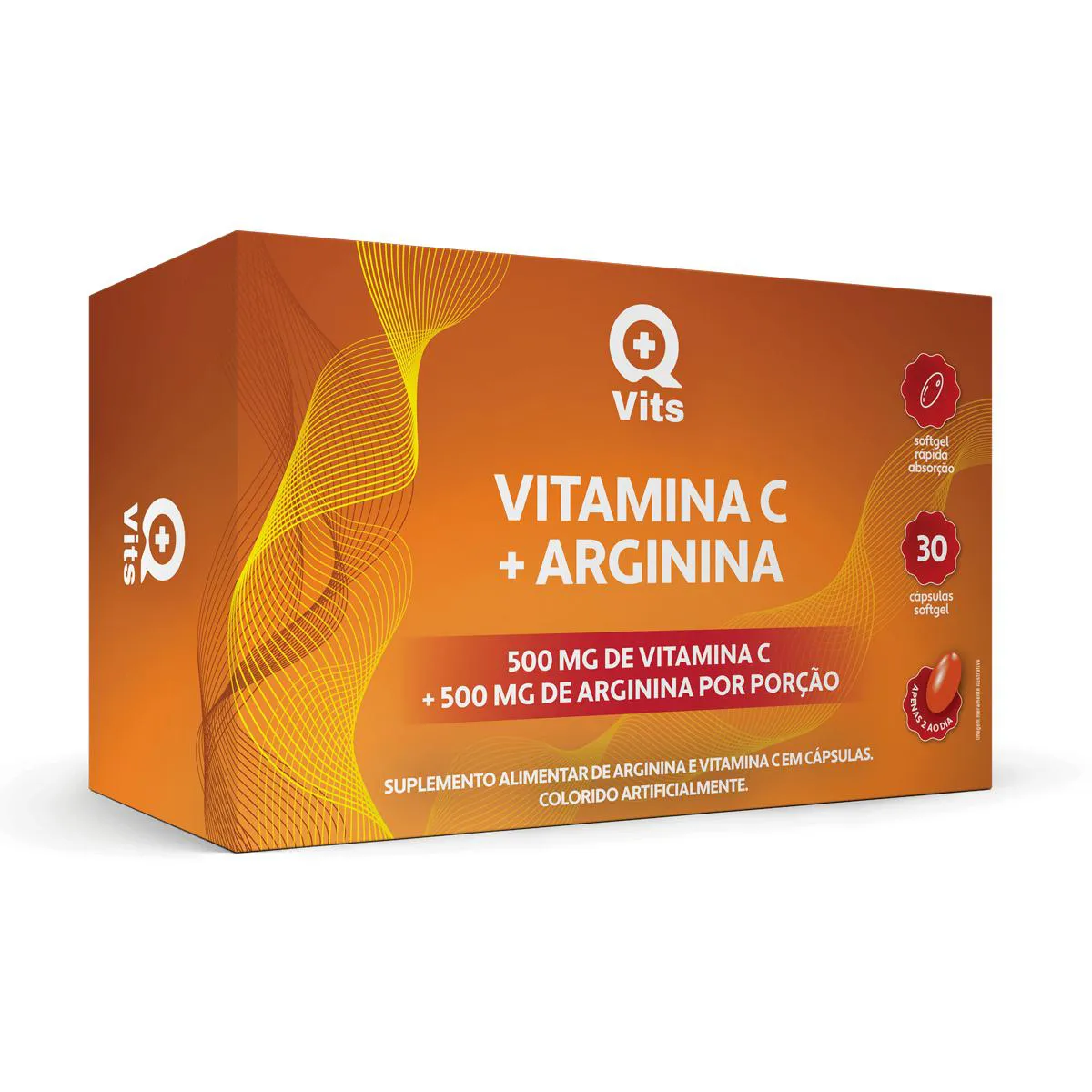 VITAMINA C + ARGININA 500MG QMAISVITS 30 CáPSULAS SOFTGEL