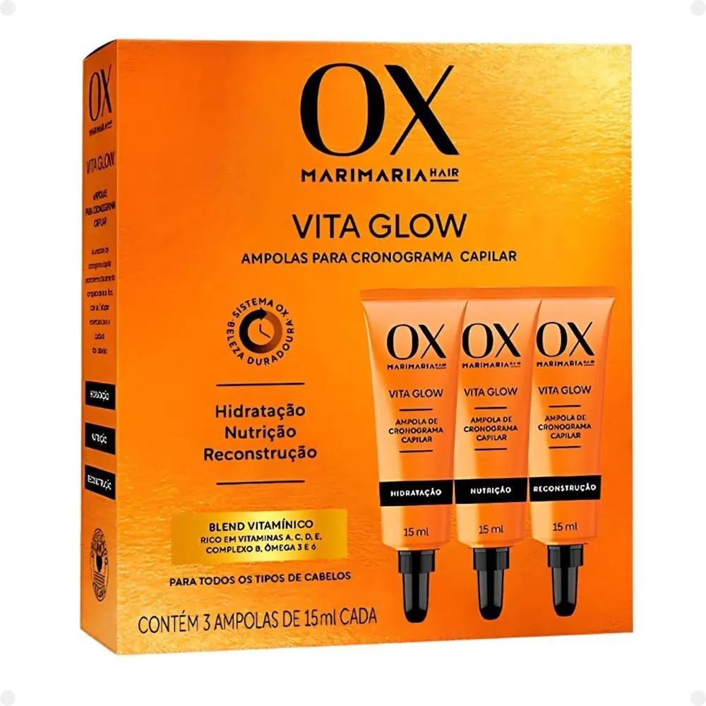 KIT AMPOLAS CRONOGRAMA CAPILAR MARI MARIA HAIR OX VITA GLOW