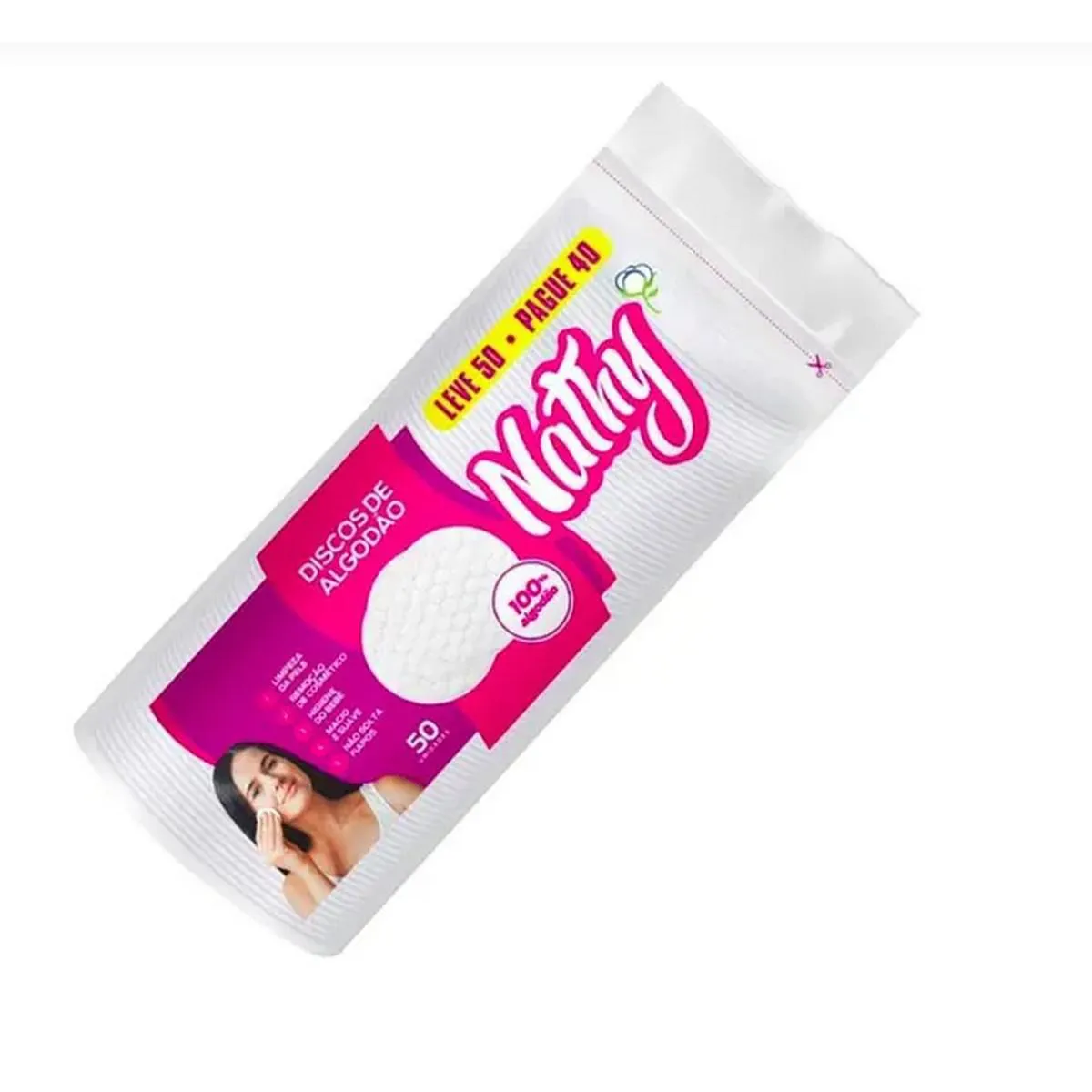 ALGODãO EM DISCO NATHY 100UN