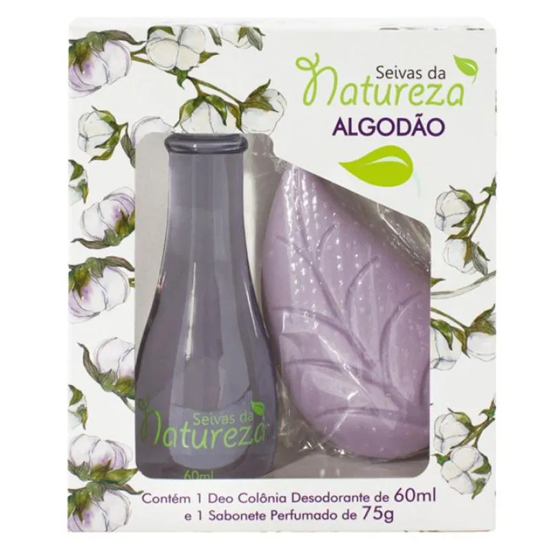 DEO COLôNIA SEIVA DA NATUREZA ALGODãO COLôNIA + SABONETE 75G