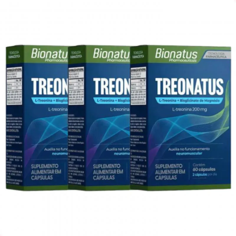 KIT 3 - TREONATUS + MAGNéSIO 60 CáPSULAS CADA. BIONATUS