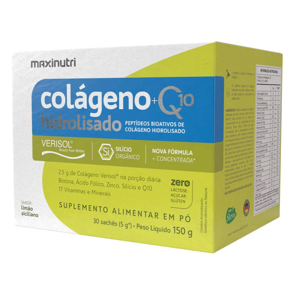 COLáGENO VERISOL SACHêS LIMãO SICILIANO + COENZIMA Q10 MAXINUTRI
