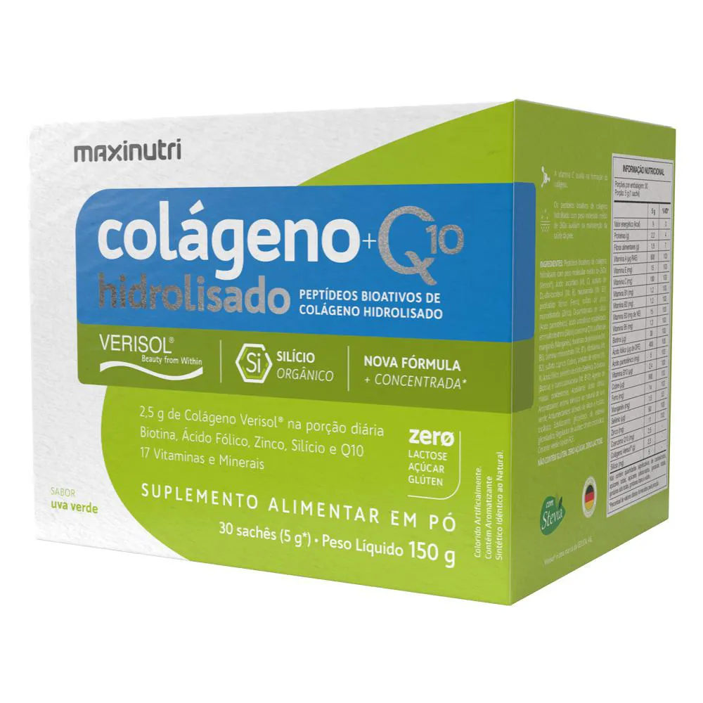 COLáGENO HIDROLISADO VERISOL 30 SACHES UVA VERDE MAXINUTRI