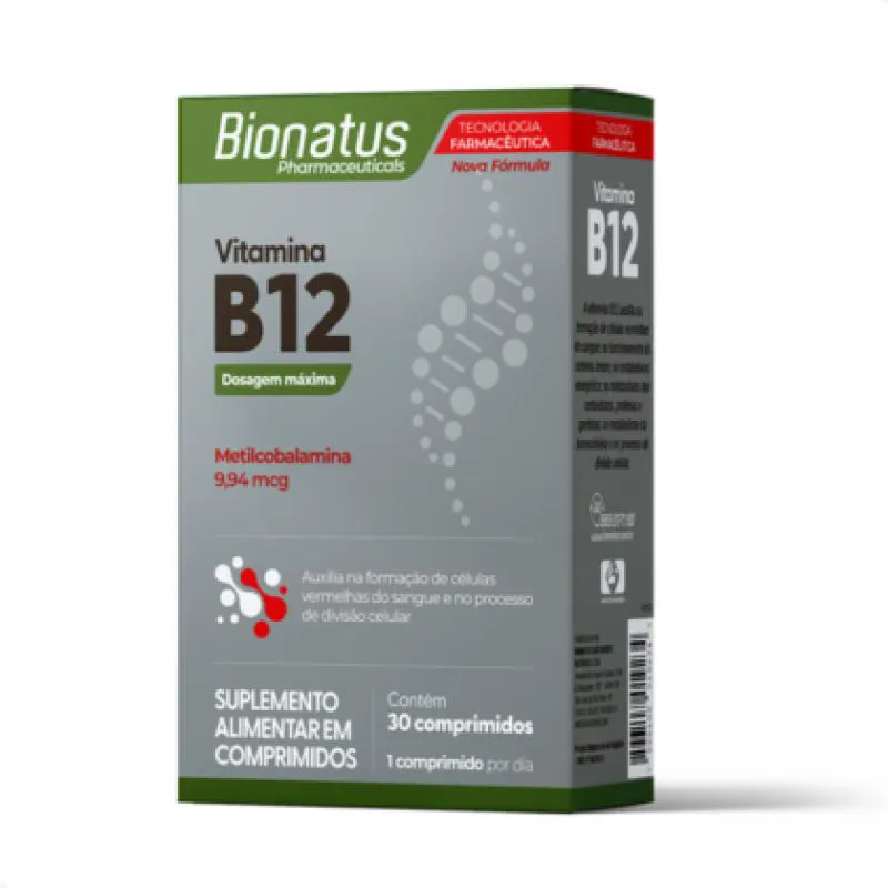 VITAMINA B12 METILCOBALAMINA COM 30 COMPRIMIDOS.