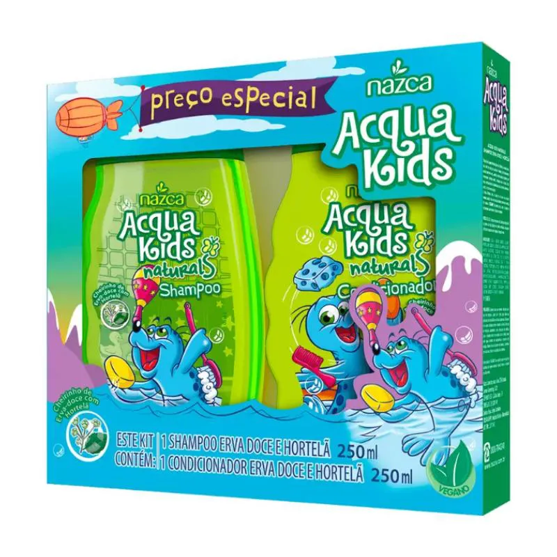 KIT SHAMPOO + CONDICIONADOR ERVA DOCE ACQUA KIDS - NAZCA