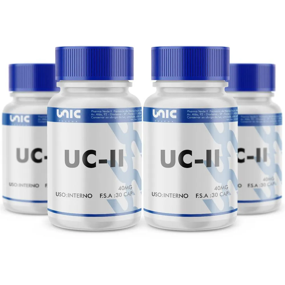 KIT 4 FRASCOS DE UC-II (COLáGENO TIPO 2) 40MG 30 CAPS
