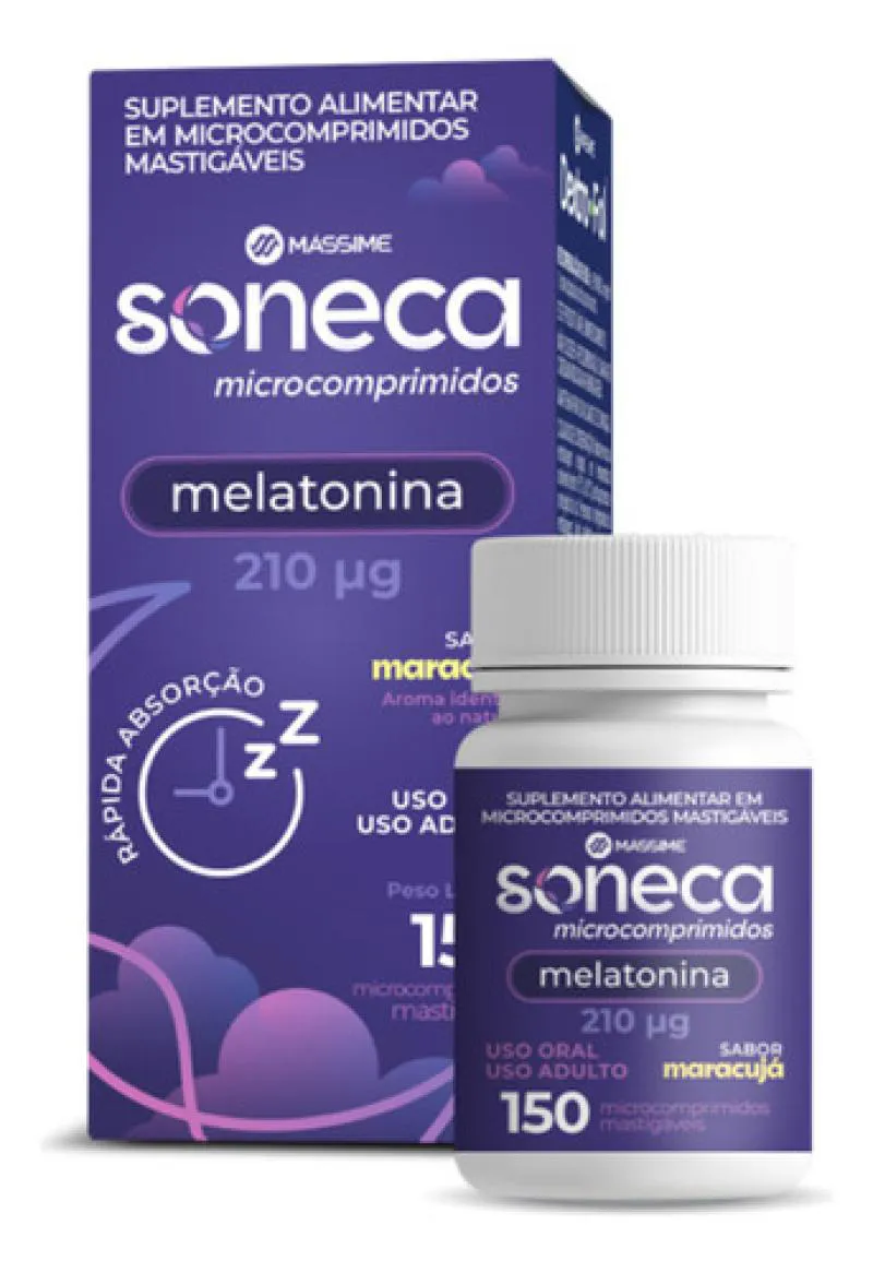 MELATONINA - 150 COMPRIMIDOS MASTIGáVEIS - SABOR MARACUJA - MáSSIME