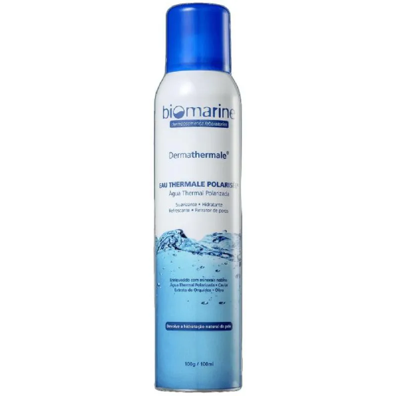 ÁGUA TERMAL EAU FACIAL THERMALE POLARI, BIOMARINE,  HIDRATANTE COM CAVIAR 100ML