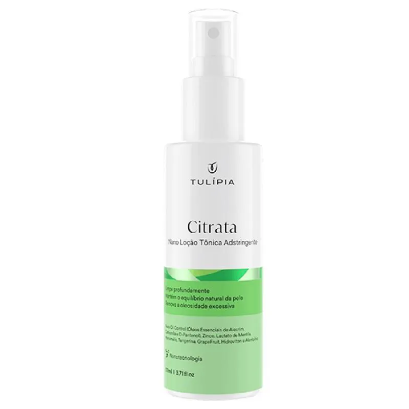 NANO LOçãO TôNICA ADSTRINGENTE CITRATA, TULIPIA, PARA OLEOSIDADE 110ML