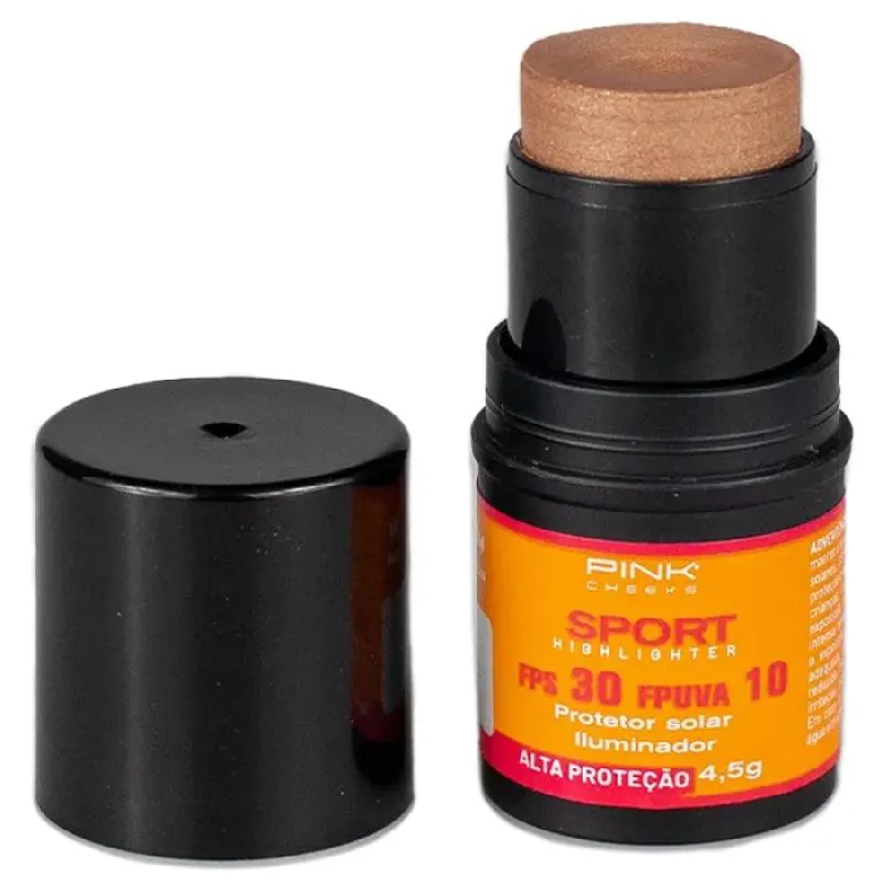 Iluminador C/ Brilho Sport Highlighter Rose, Pink Cheeks, Fps30 4,5G