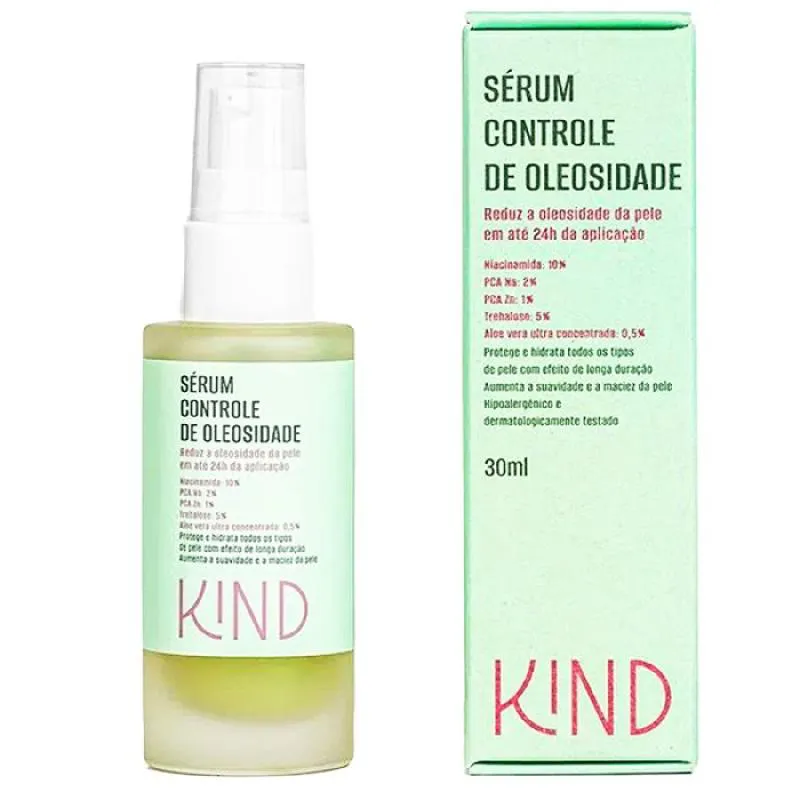 SéRUM CONTROLE DE OLEOSIDADE, KIND BEAUTY, 30ML