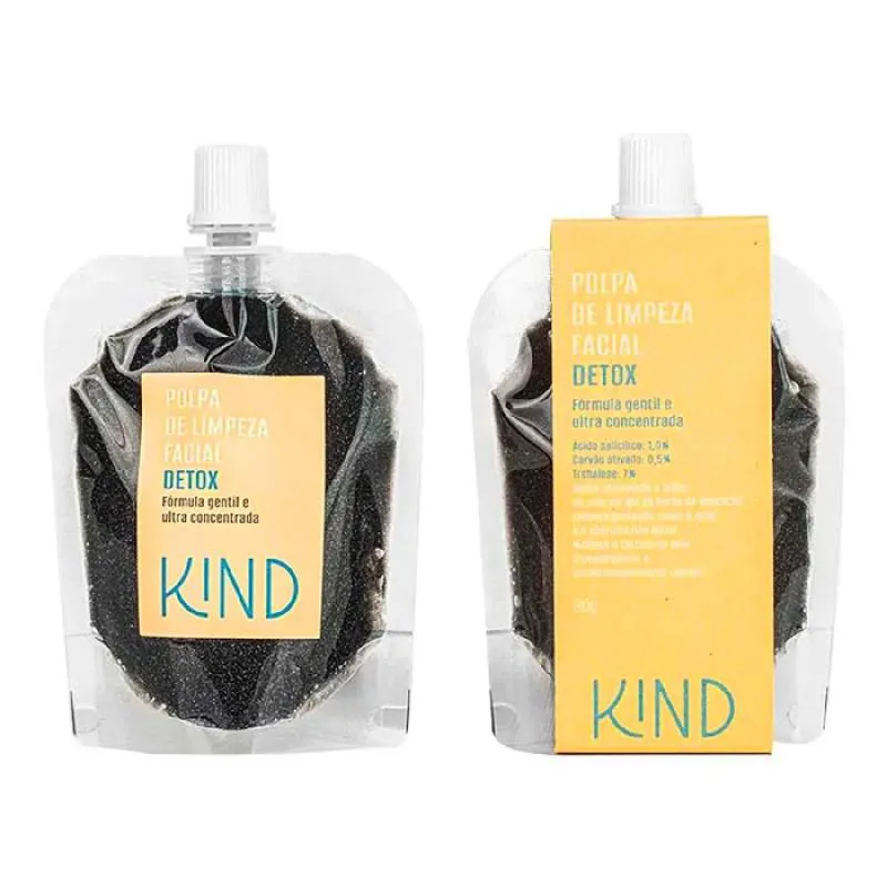 POLPA DE LIMPEZA FACIAL DETOX ESFOLIANTE, KIND BEAUTY, 80G
