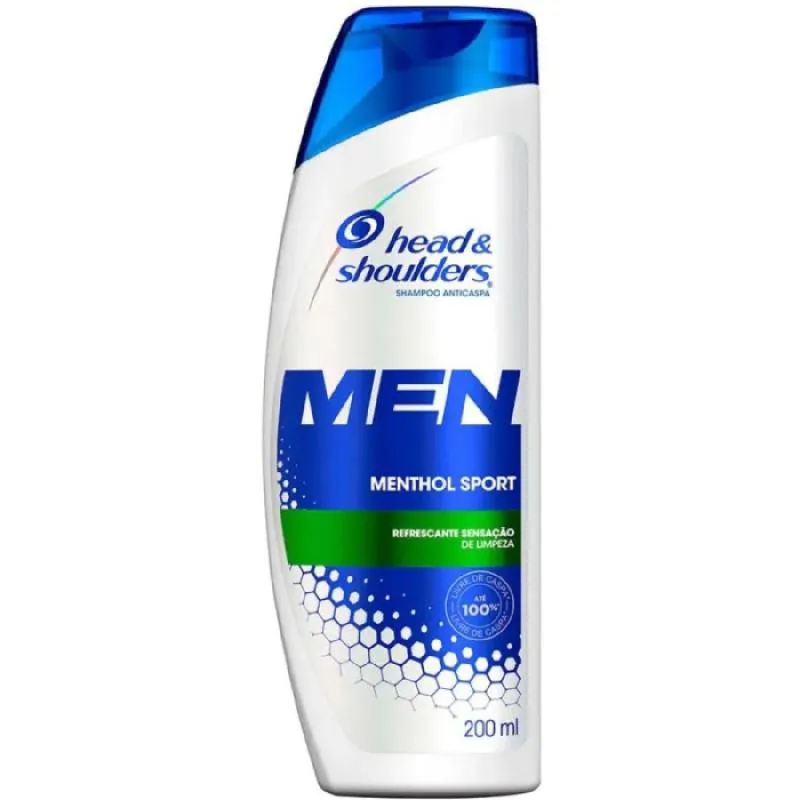 SHAMPOO ANTICASPA HEAD & SHOULDERS MEN MENTHOL SPORT, HEAD & SHOULDERS, 200ML