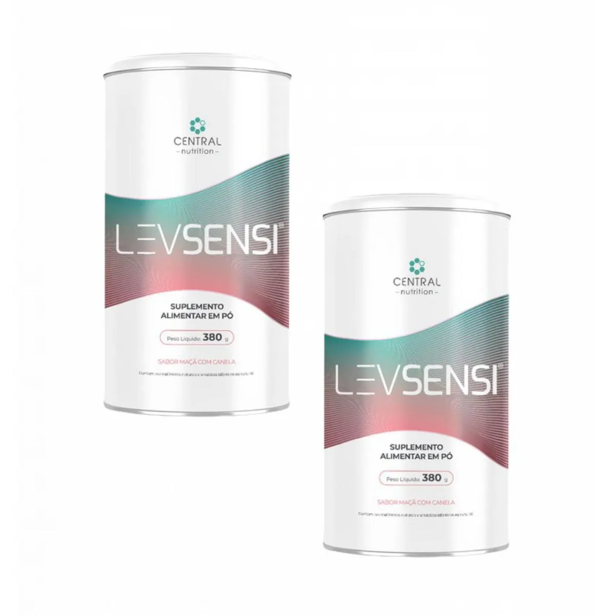 2X LEVSENSI - CENTRAL NUTRITION- 380G- SABOR MAçã COM CANELA SEM Sabor