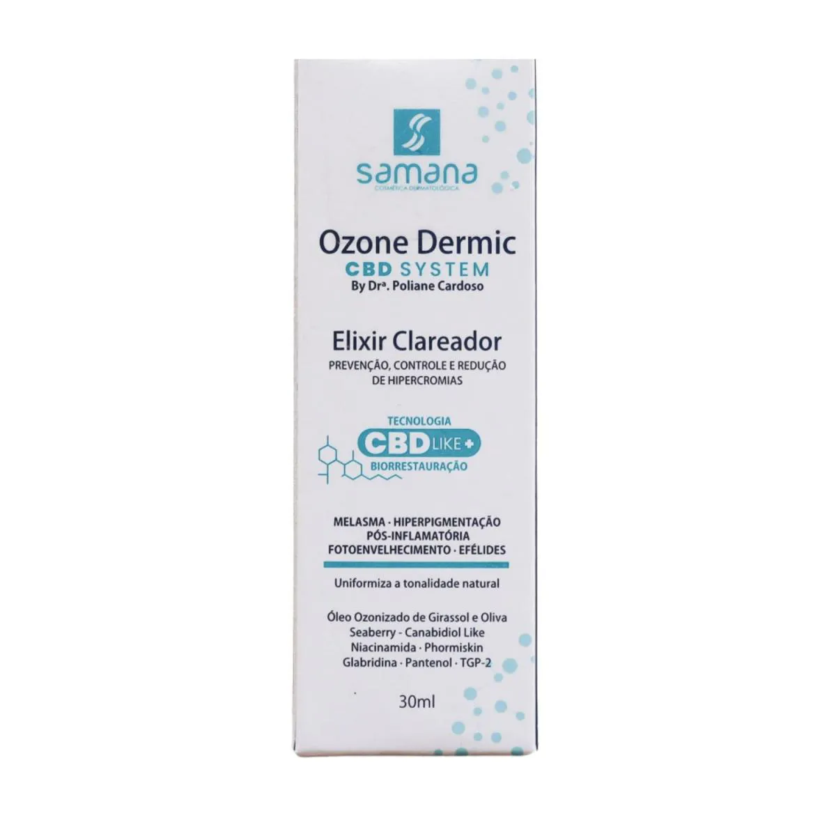SAMANA OZONE DERMIC CBD SYSTEM ELIXIR CLAREADOR 30ML
