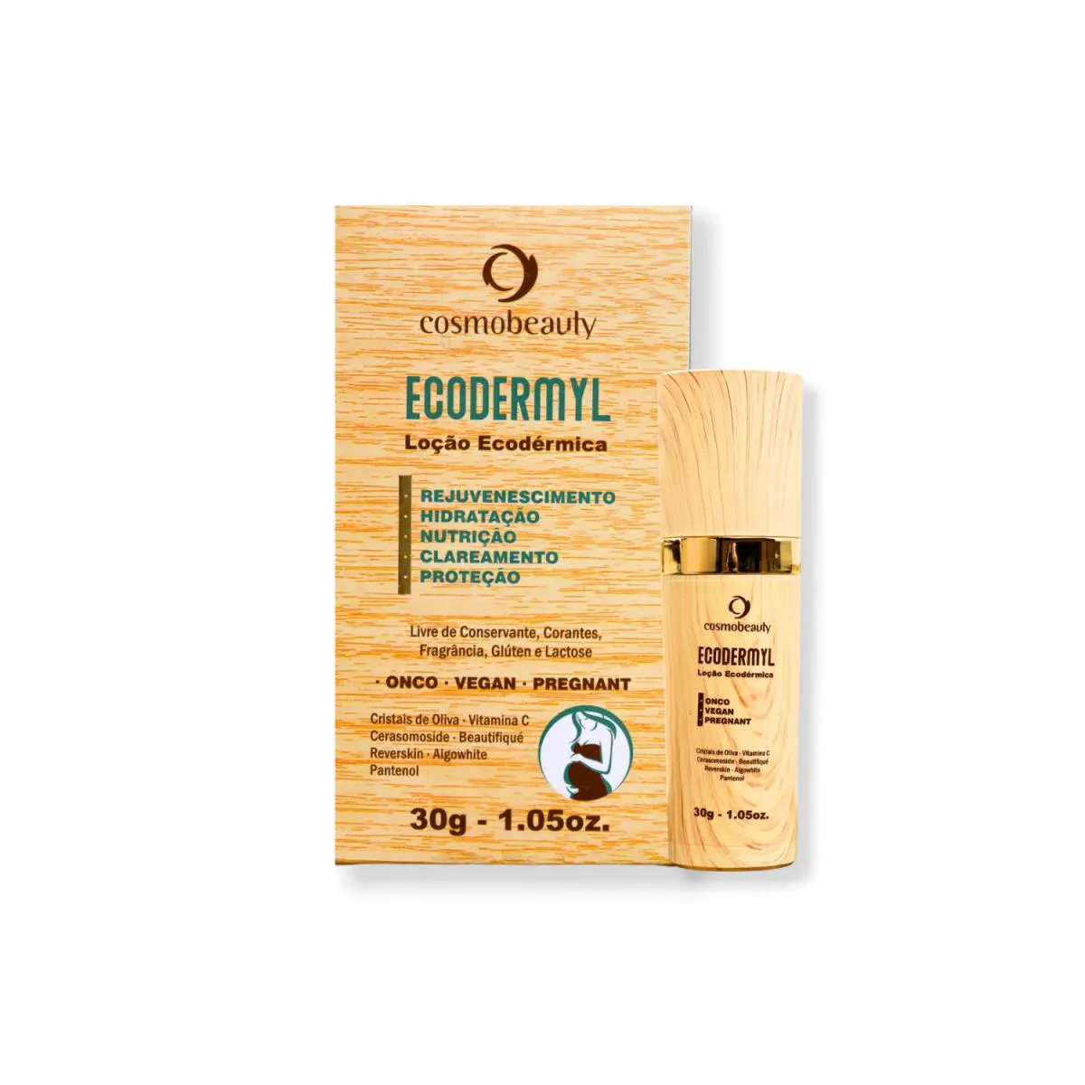 COSMOBEAUTY ECODERMYL LOçãO HIDRATANTE E CLAREADORA FACE 30G
