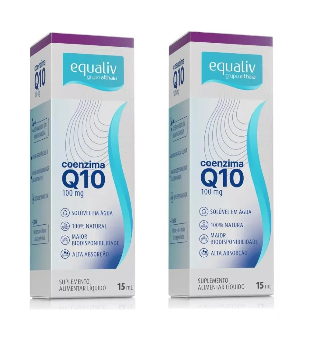 KIT 2 SUPLEMENTO EQUALIV COENZIMA Q10 100% NATURAL 15ML
