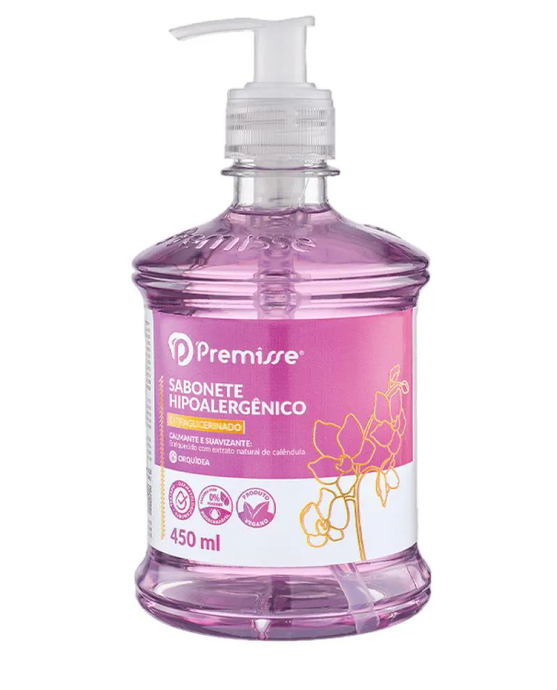 SABONETE LíQUIDO HIPOALERGêNICO GLICERINADO ORQUíDEA 450ML