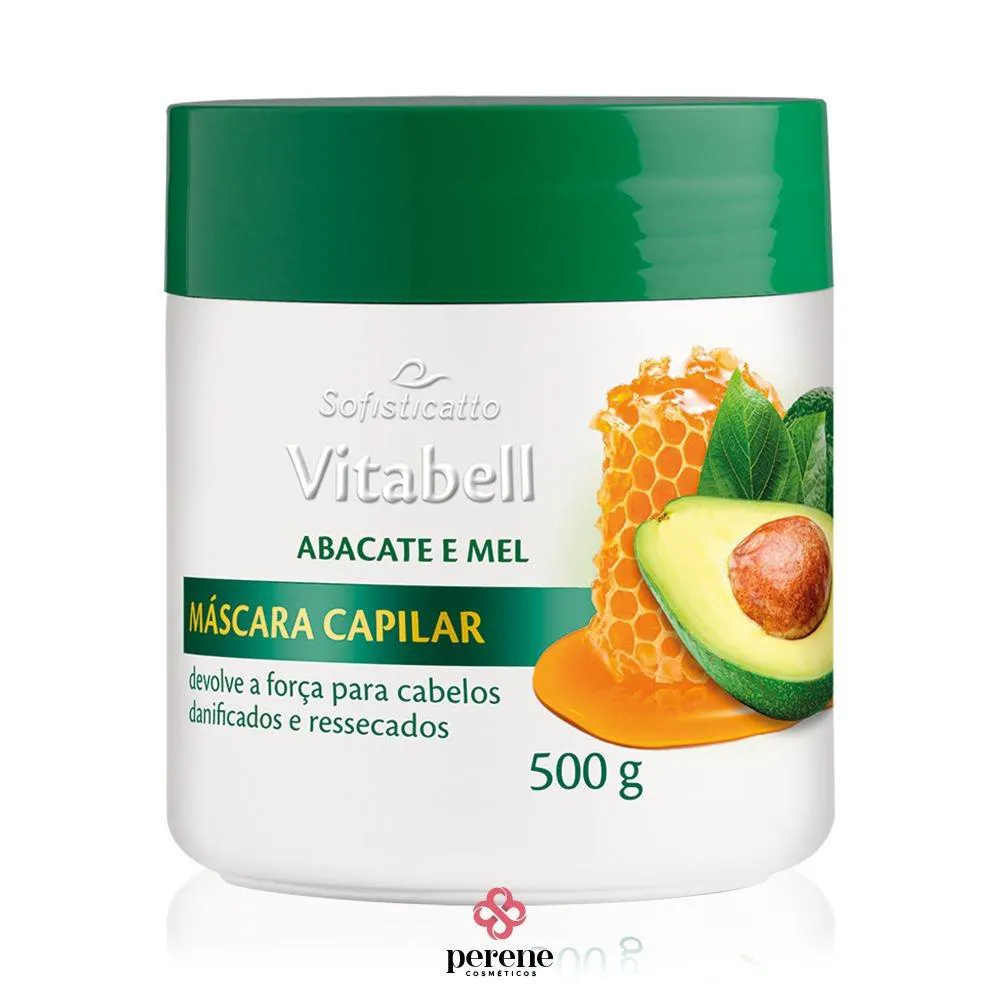 MáSCARA CAPILAR ABACATE E MEL 500G