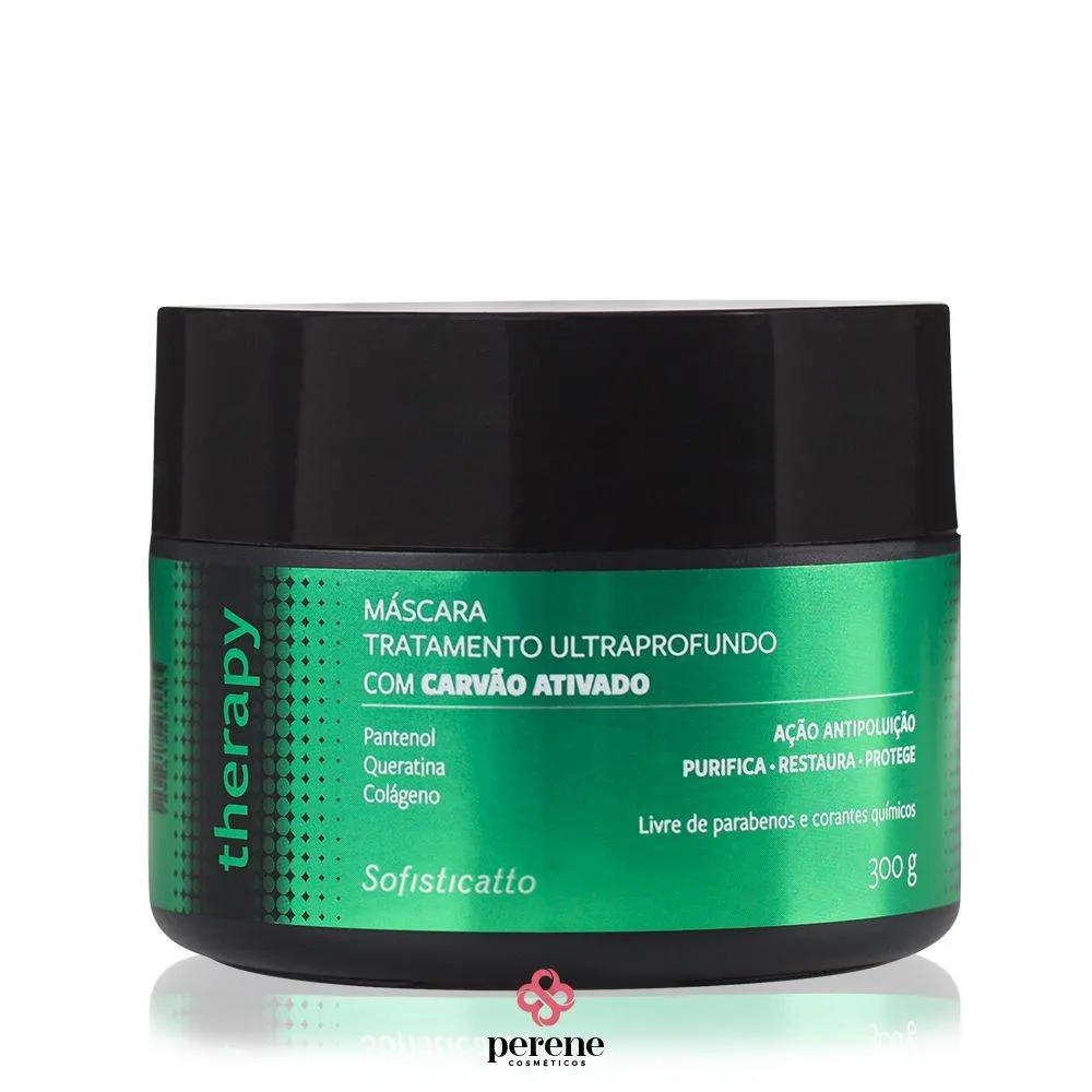 MáSCARA CAPILAR THERAPY CARVãO ATIVADO 300G