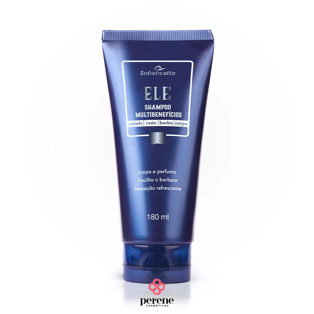 SHAMPOO ELE MULTIBENEFíCIOS CORPO, ROSTO, CABELO E BARBA 180ML